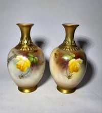 Image 4 of Royal Worcester Pair Small Bottle Vases