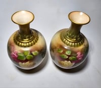 Image 8 of Royal Worcester Pair Small Bottle Vases