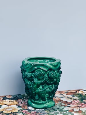 Vintage malakit-glas vase 