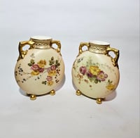 Image 3 of Royal Worcester Pair Moon Flasks