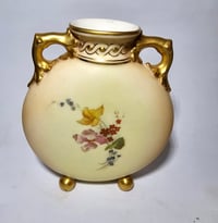 Image 6 of Royal Worcester Pair Moon Flasks