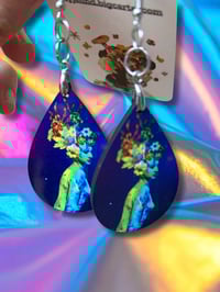 Image 2 of FREE SHIPPING - Aurelian - Psychedelic Hologram - Sublimation Earrings - Teardrop Earrings 