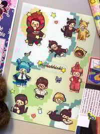 Image 2 of MONCHHICHI STICKER SHEET