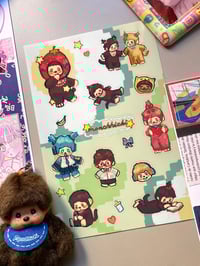 Image 1 of MONCHHICHI STICKER SHEET