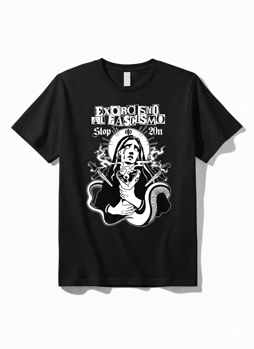 PREORDER Camiseta EXORCISMO AL FASCISMO - NEGRO