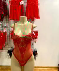 Red thong back teddy 