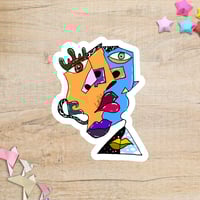 Blue Abstract Sticker