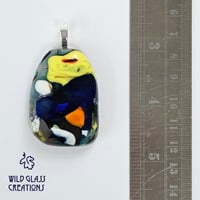 Image 4 of Recycled melted glass pendant - yellow