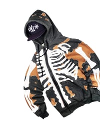 Image 3 of 1 of 1 Distressed Skeleton Core Ziphood (Size XL)