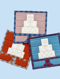 Image 3 of Wedding Cake Pot Holder / Blue