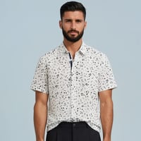 Image 1 of camisa manga corta música blanca