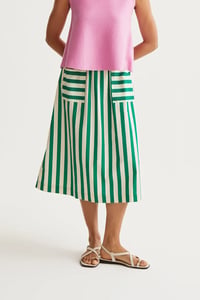 Image 1 of FALDA MIDI EST BAMBOO GREEN