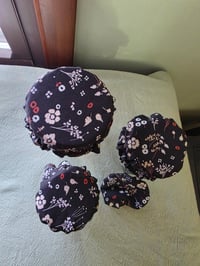 Image 2 of Certified Organic Cotton Jar Covers- Prairie at Midnight 