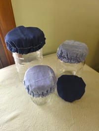 Image 3 of Certified Organic Cotton Jar Covers in Forest Friends
