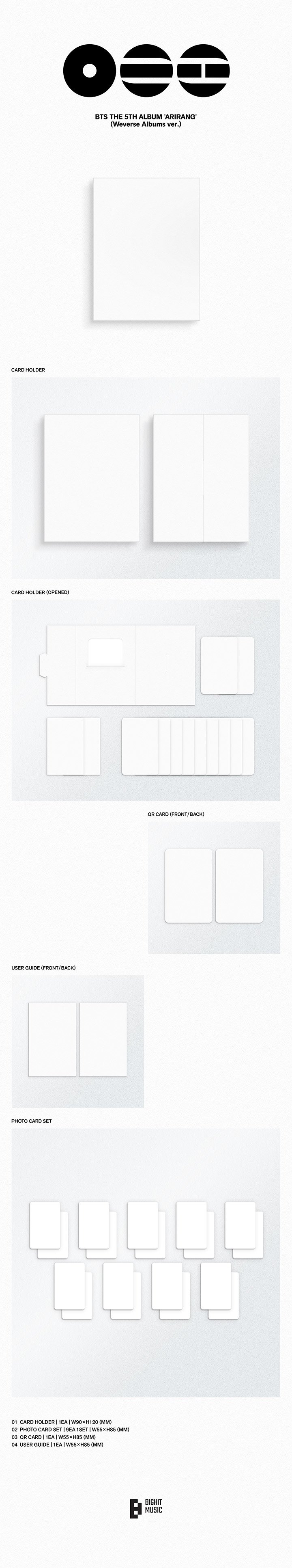 Image of [PRE-ORDER] BTS ‘ARIRANG’ Set + Living Legend Ver.+ Weverse Album Ver. + Weverse Shop POB