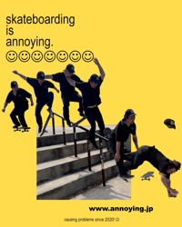 SKATEBOARDING IS ANNOYING poster