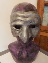 Image 2 of Silver Pulcinella Mask