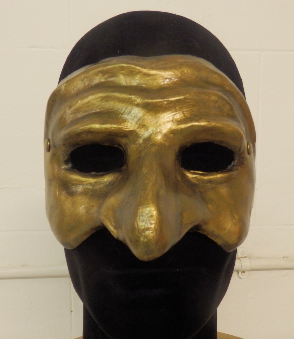 Gold Pulcinella Mask