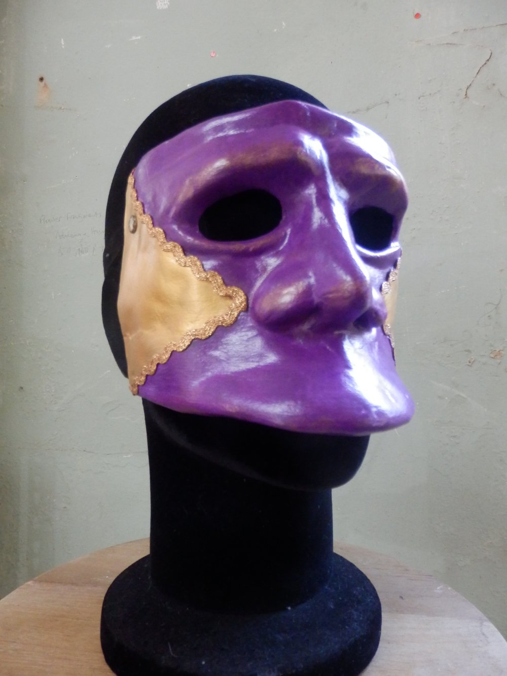 Purple Gold Bauta Mask