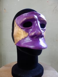 Image 1 of Purple Gold Bauta Mask