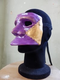 Image 2 of Purple Gold Bauta Mask