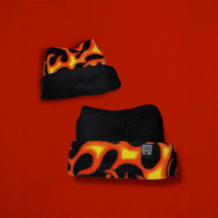 Reversible Beanie Flamethrower/Digital Black 
