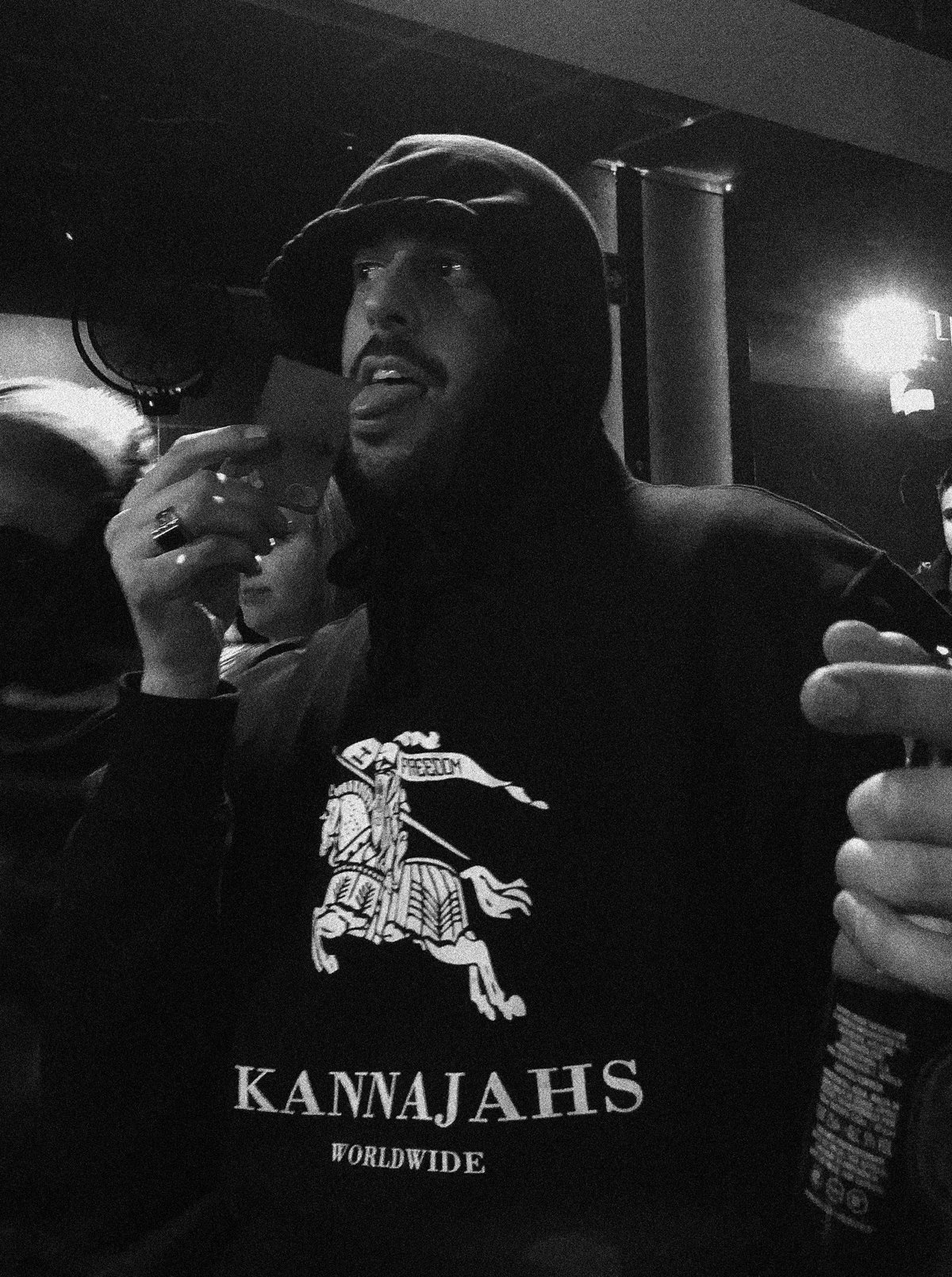 Image of KANNAJAHS BLACK HOODIE