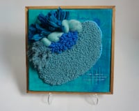Punch Needle Framed Art: Painted Blue I