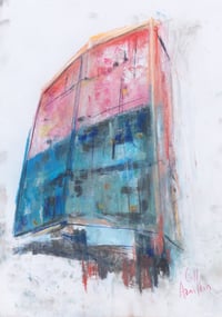 Image 2 of Met Tower, Glasgow - Charcoal and Soft Pastels on Paper 