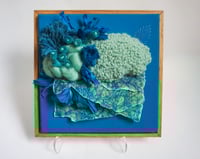 Punch Needle Framed Art: Blue I