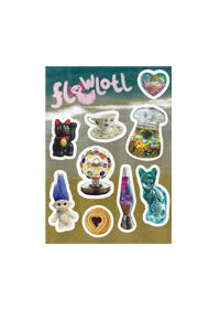 Image 1 of flowlotl favorites sticker sheet