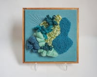 Punch Needle Framed Art: Blue II