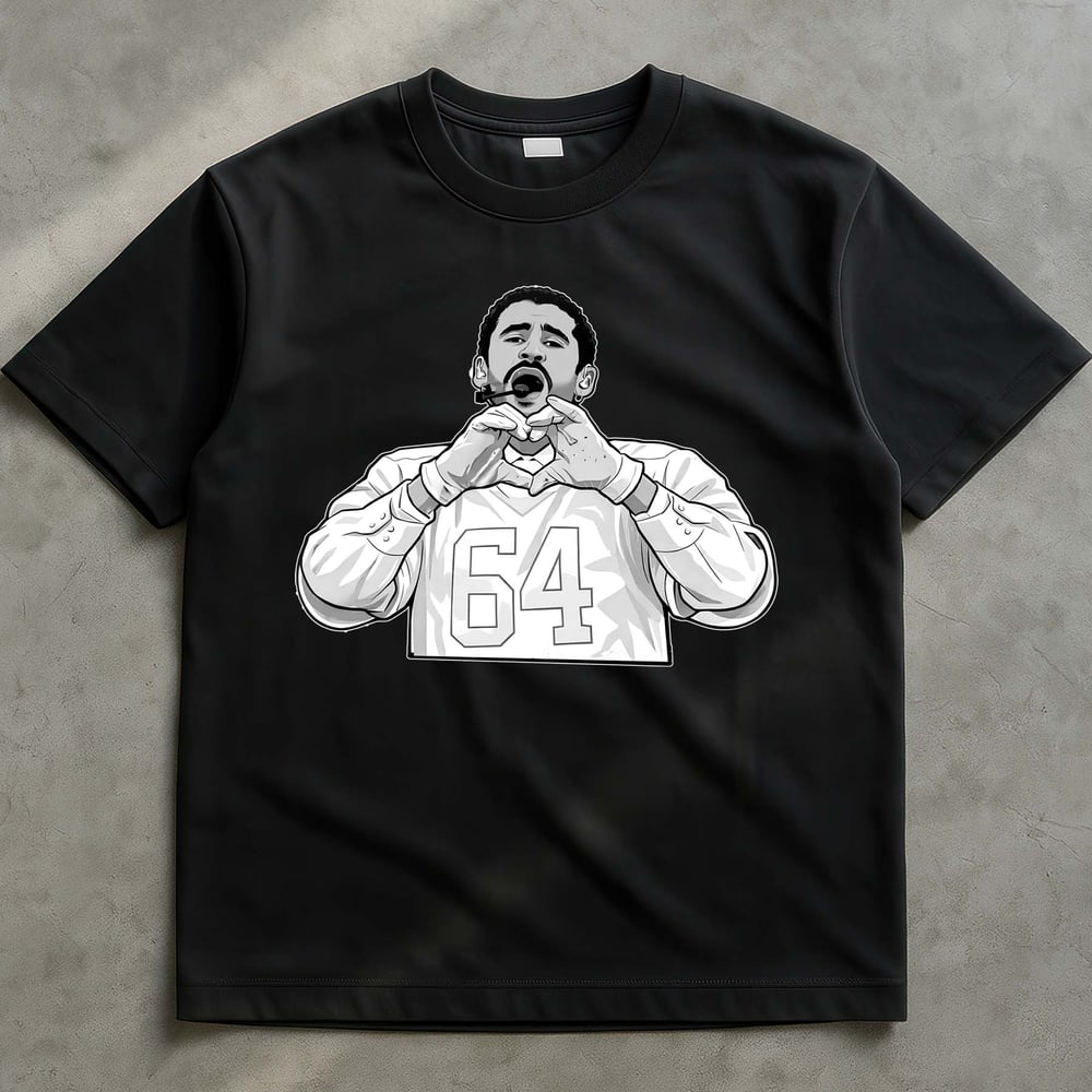 Image of BADBUNNY BLACK&WHITE HEARTHANDS  T-SHIRT / SWEATER