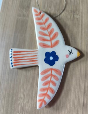 Image of  oiseau fleur bleue 