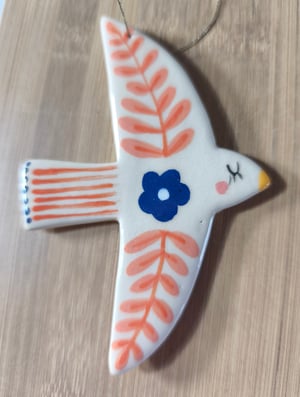 Image of  oiseau fleur bleue 