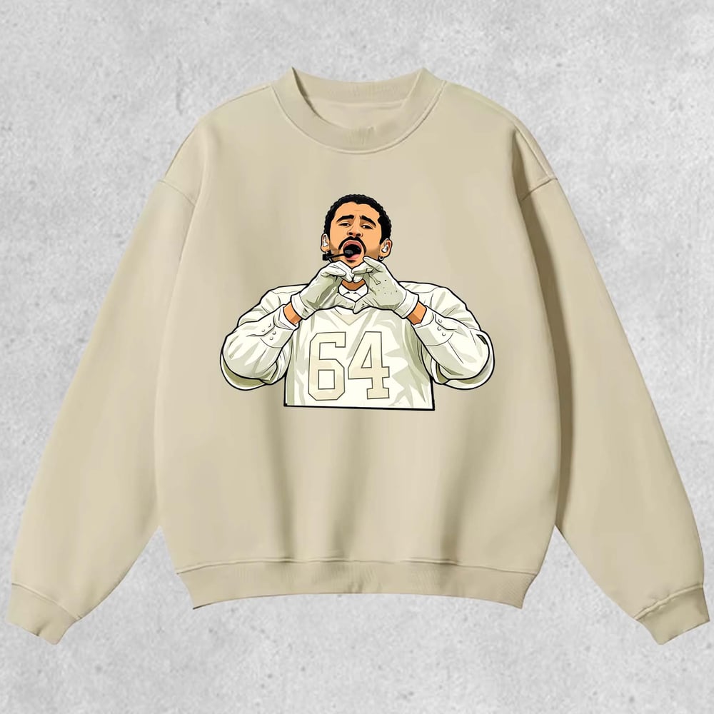 Image of BAD BUNNY HEART HANDS  T-SHIRT / SWEATER (FULL COLOR)