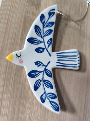 Image of   oiseau feuillage bleu