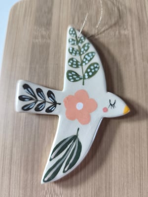 Image of  oiseau fleur rose