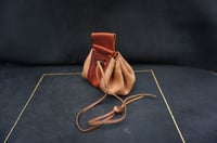 Image 3 of Leather drawstring pouch, Coin bag, 
