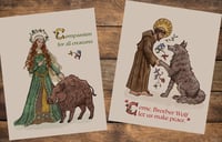 Image 1 of Saint Francis and Saint Brigid art 