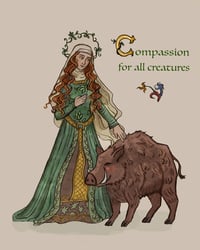 Image 2 of Saint Francis and Saint Brigid art 