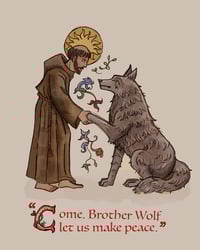 Image 3 of Saint Francis and Saint Brigid art 