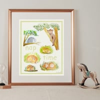 Image 2 of Woodland Nap Time Art Print