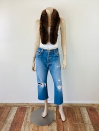 Image 2 of Vintage 1950s Sable Mink Fur Collar / Shoulder Wrap Scarf