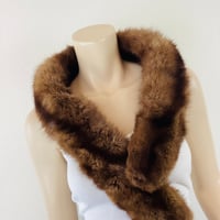 Image 4 of Vintage 1950s Sable Mink Fur Collar / Shoulder Wrap Scarf