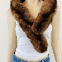 Image 5 of Vintage 1950s Sable Mink Fur Collar / Shoulder Wrap Scarf