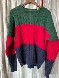 Striped cable knit #597