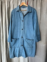 Long denim chore coat #593