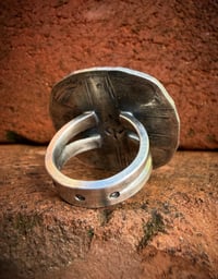 Image 5 of WL&A Handmade Walking Liberty Silver Half Dollar Old Style Crossroads Ring - Size 8.5