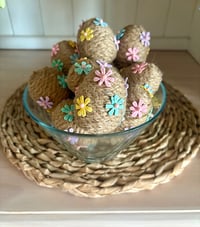 Image 1 of Rustic Easter Eggs – Hand painted Easter Daisies 